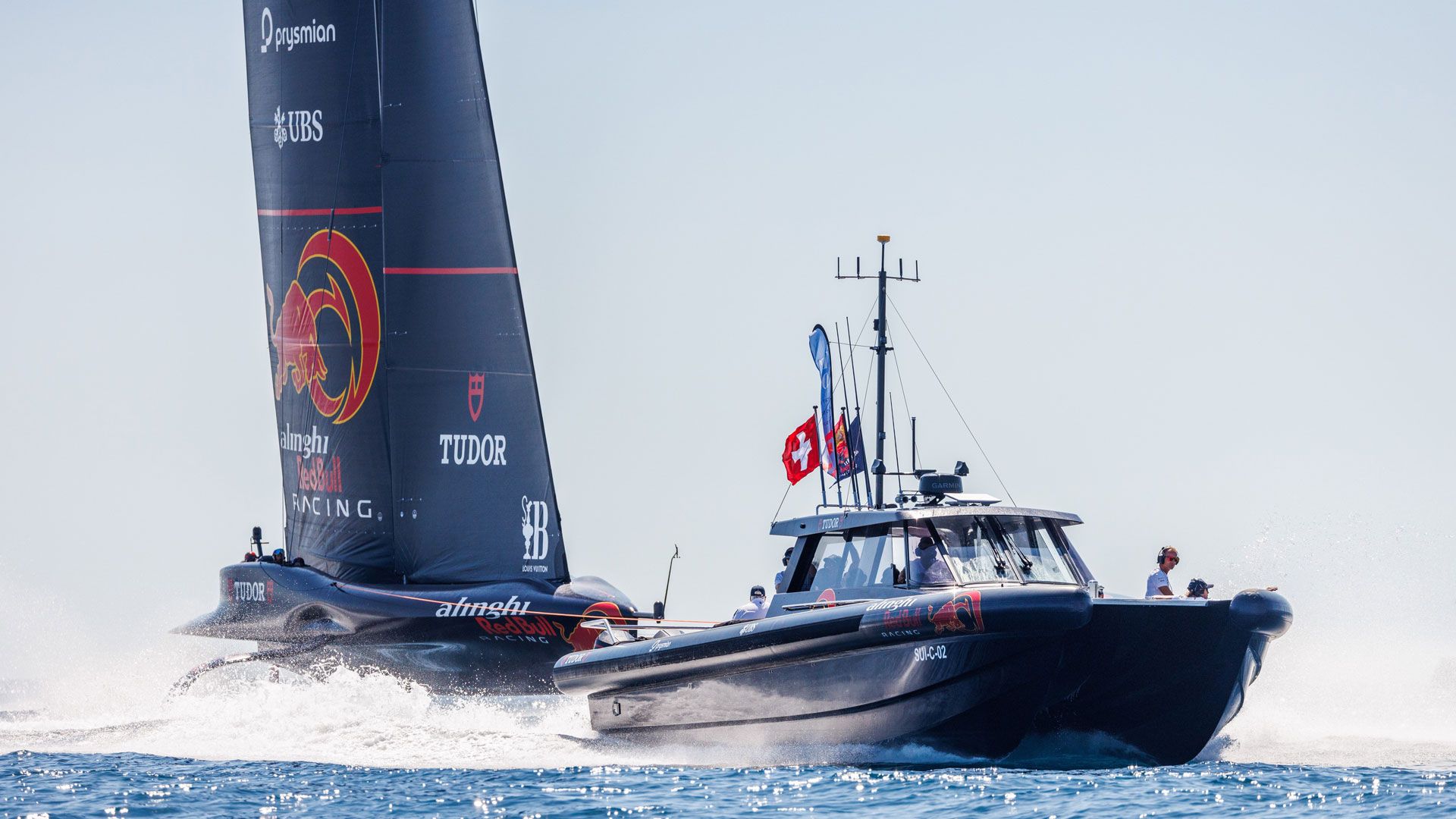 Alinghi Red Bull Racing under Swiss flag