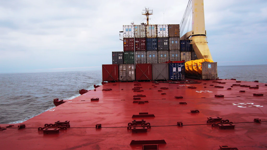 Un container come simbolo delle esportazioni.